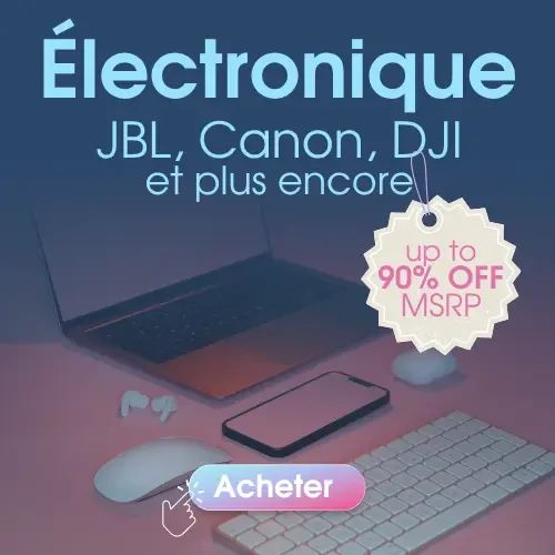 Offres spéciales sur les Électronique et appareils ménagers Jusqu'à 90% de rabais sur PDSF